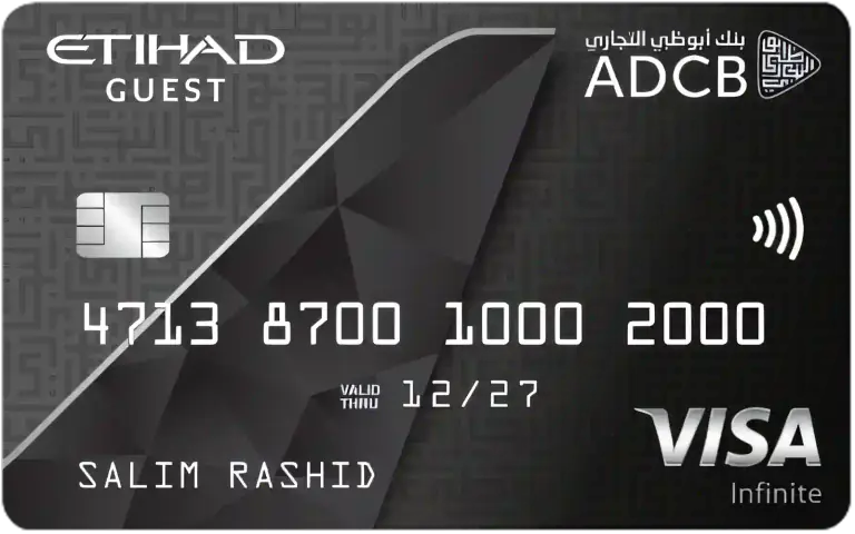 ADCB Etihad Guest Infinite Credit Card Design