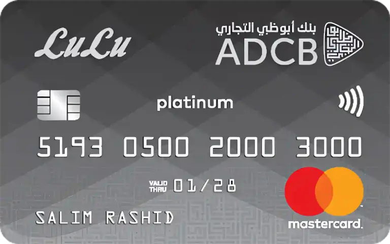 ADCB LuLu Platinum Credit Card Design