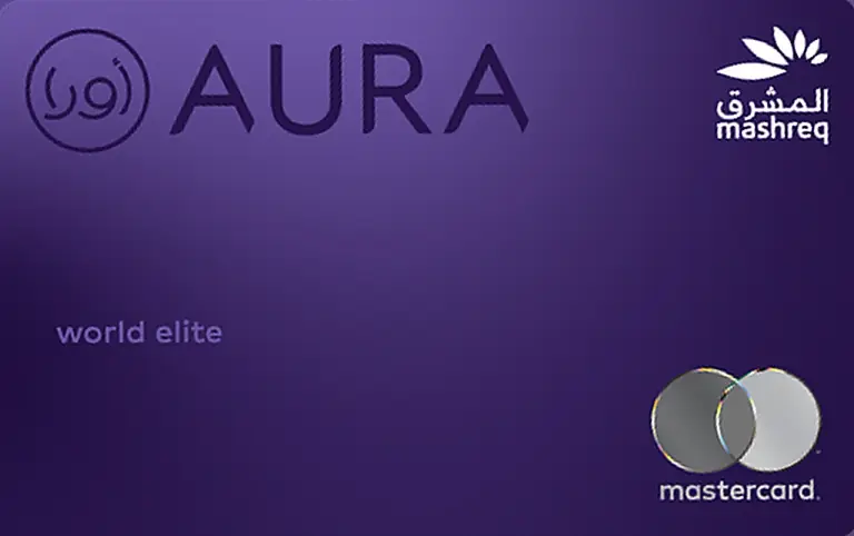 Mashreq Aura World Elite Credit Card Design